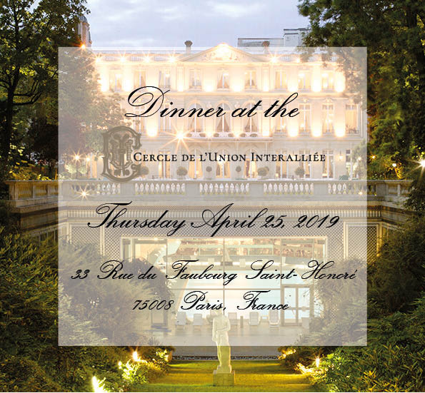 YIBC - Dinner at the Cercle de l'Union Interalliée